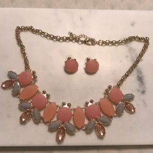 Statement necklace with matching earrings